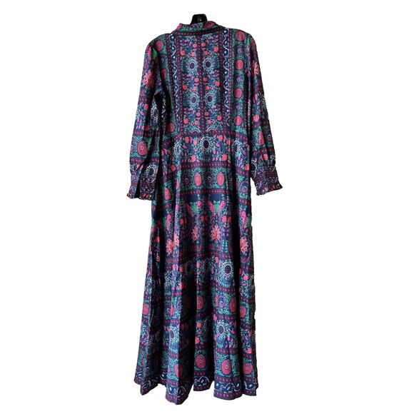 Dalia MacPhee womens Belted Long Maxi Dress size Medium (4-6) Navy & Red Floral - Picture 4 of 9